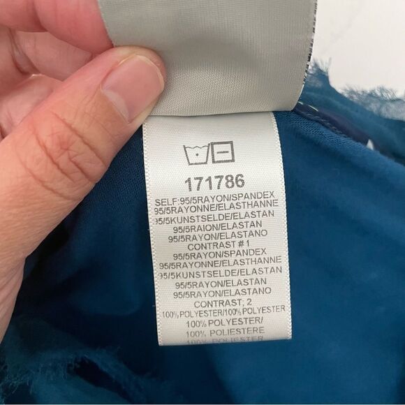 ANTHROPOLOGIE for Dolan Fillipa Chiffon Trimmed Tee blue size XS - Picture 11 of 11